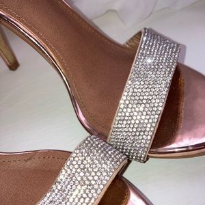 Steve Madden Rose Gold Rhinestone Heel